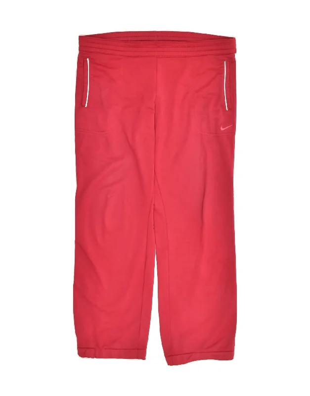 NIKE Womens Tracksuit Trousers UK 18 XL Pink Polyester Trousers Sale Discount