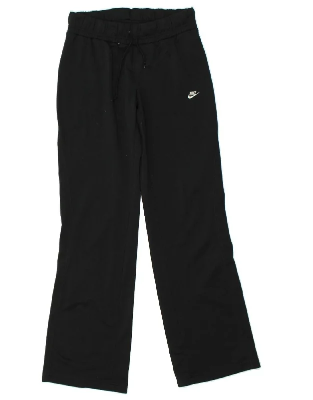 NIKE Womens Tracksuit Trousers UK 4/6 XS Black Polyester Trousers Velvet Soft