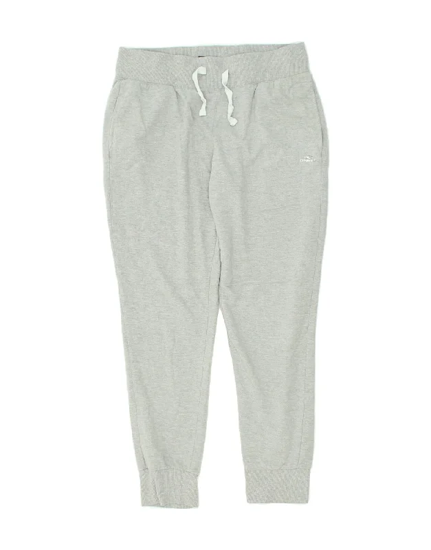 O'NEILL Womens Tracksuit Trousers Joggers Large Grey Cotton