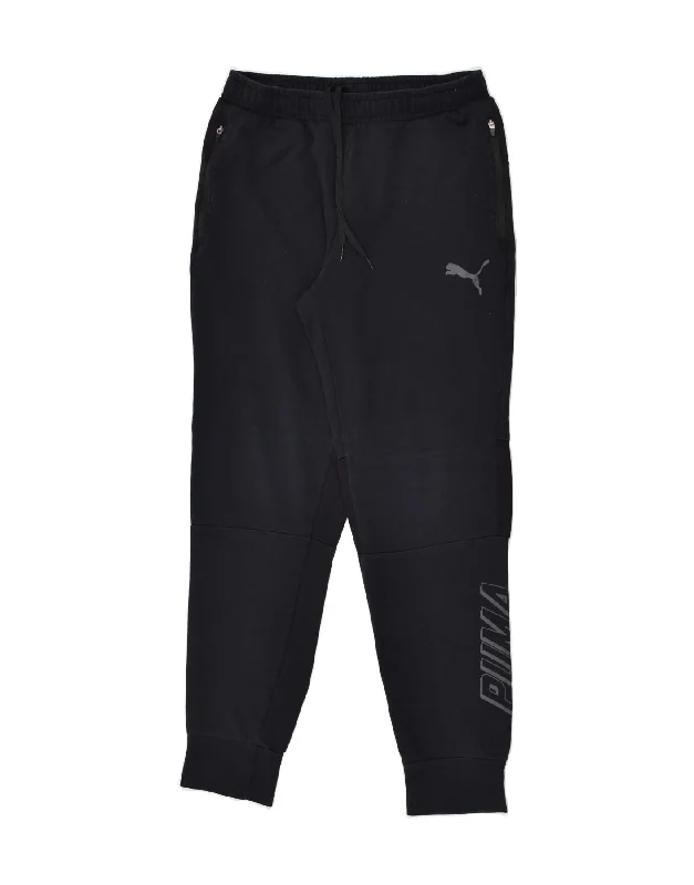 PUMA Womens Graphic Tracksuit Trousers Joggers UK 10 Small Black Trousers Cargo Utility
