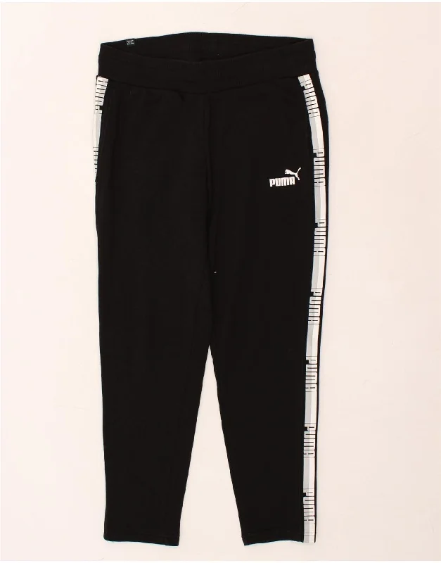 PUMA Womens Graphic Tracksuit Trousers UK 12 Medium  Black