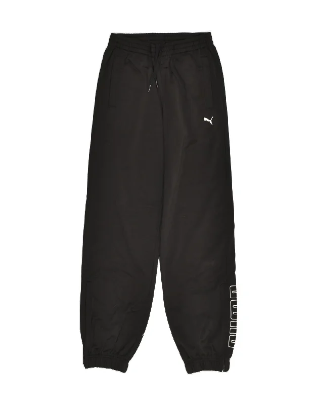 PUMA Womens Tracksuit Trousers Joggers Medium Black Polyester Trousers Cargo Utility