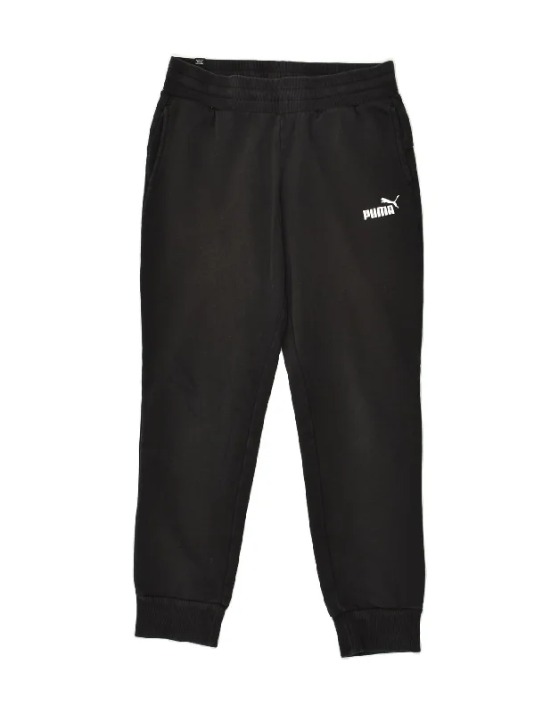 PUMA Womens Tracksuit Trousers Joggers UK 10 Small Black Trousers Solid Black
