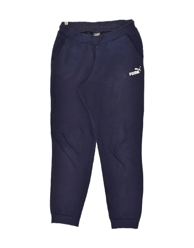 PUMA Womens Tracksuit Trousers Joggers UK 12 Medium Navy Blue