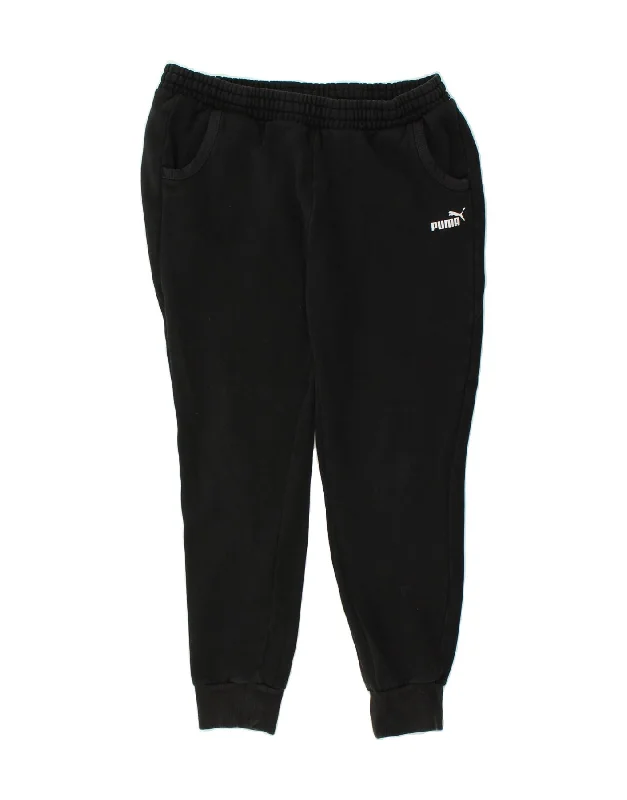 PUMA Womens Tracksuit Trousers Joggers UK 16 Large Black Cotton