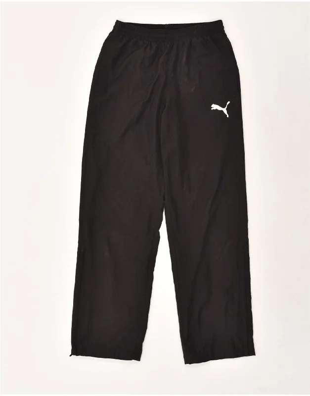 PUMA Womens Tracksuit Trousers Medium Black Polyester Trousers Bootcut Casual