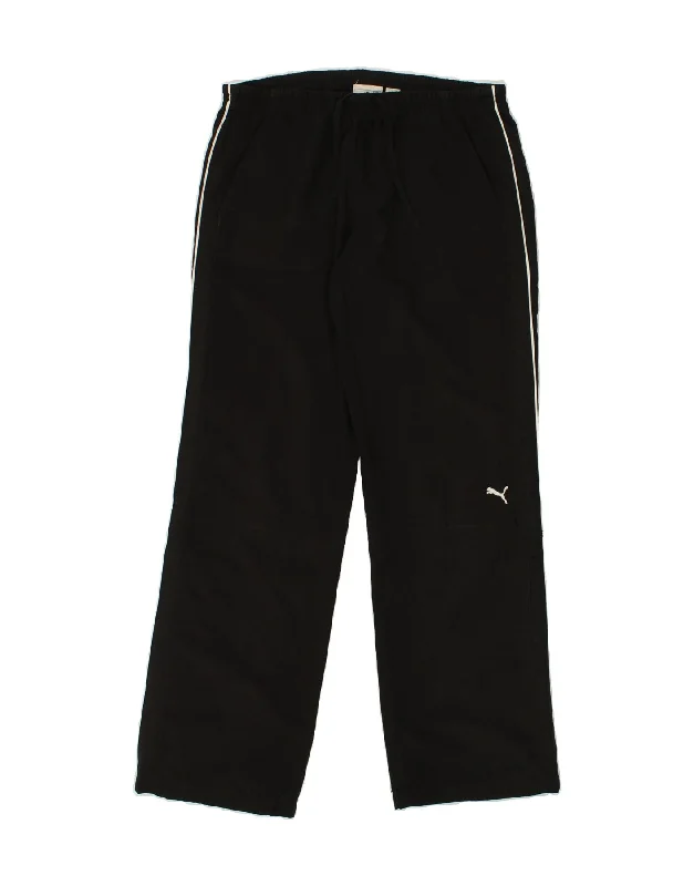 PUMA Womens Tracksuit Trousers UK 12 Medium Black Polyester Trousers Cargo pockets