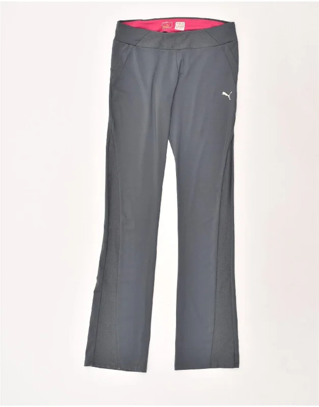 PUMA Womens Tracksuit Trousers UK 12 Medium  Grey Polyester Trousers Tapered Slim Fit