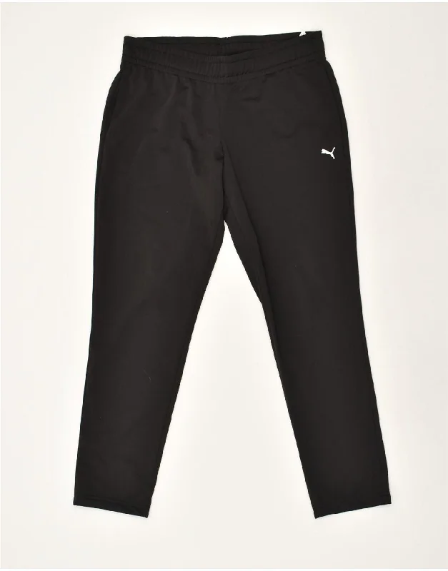 PUMA Womens Tracksuit Trousers UK 18 Large Black Polyester Trousers Spring Floral