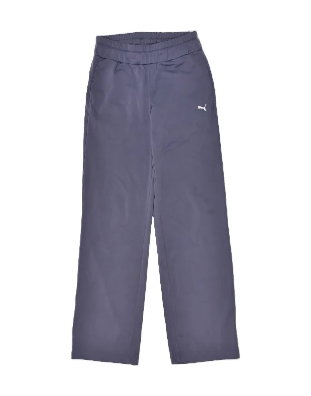 PUMA Womens Tracksuit Trousers UK 8 Small  Blue Polyester Trousers Mesh Breathable