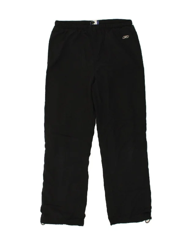 REEBOK Womens Tracksuit Trousers UK 12 Medium  Black Polyester