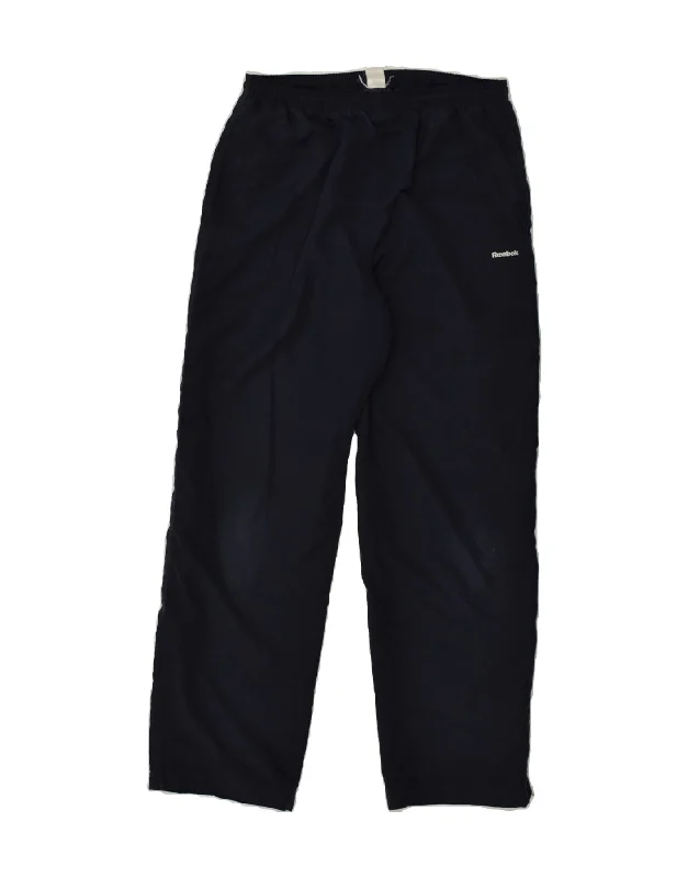 REEBOK Womens Tracksuit Trousers UK 12 Medium Navy Blue