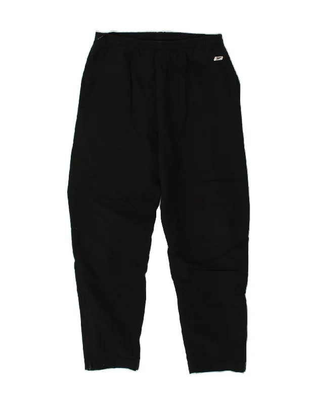 REEBOK Womens Tracksuit Trousers UK 2 2XS Black Polyester Trousers trendy modern
