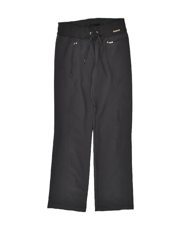 REEBOK Womens Tracksuit Trousers UK 8 Small  Black Polyester