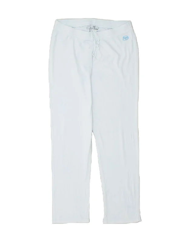SERGIO TACCHINI Womens Tracksuit Trousers IT 46 Large Blue Trousers Satin Smooth