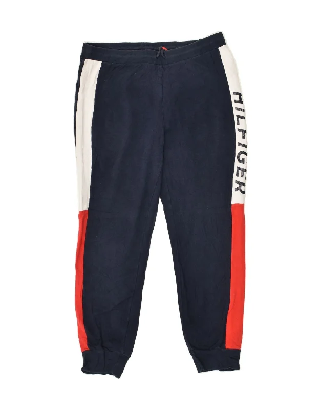 TOMMY HILFIGER Womens Tracksuit Trousers Joggers UK 10 Small Navy Blue