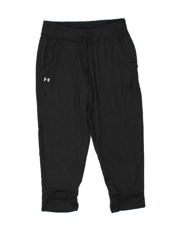UNDER ARMOUR Womens Capri Tracksuit Trousers Joggers UK 6 XS Black Trousers versatile all-occasion