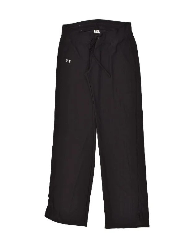 UNDER ARMOUR Womens Heat Gear Tracksuit Trousers UK 14 Medium Black