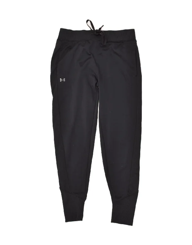 UNDER ARMOUR Womens Tracksuit Trousers Joggers UK 6 XS Black Polyester