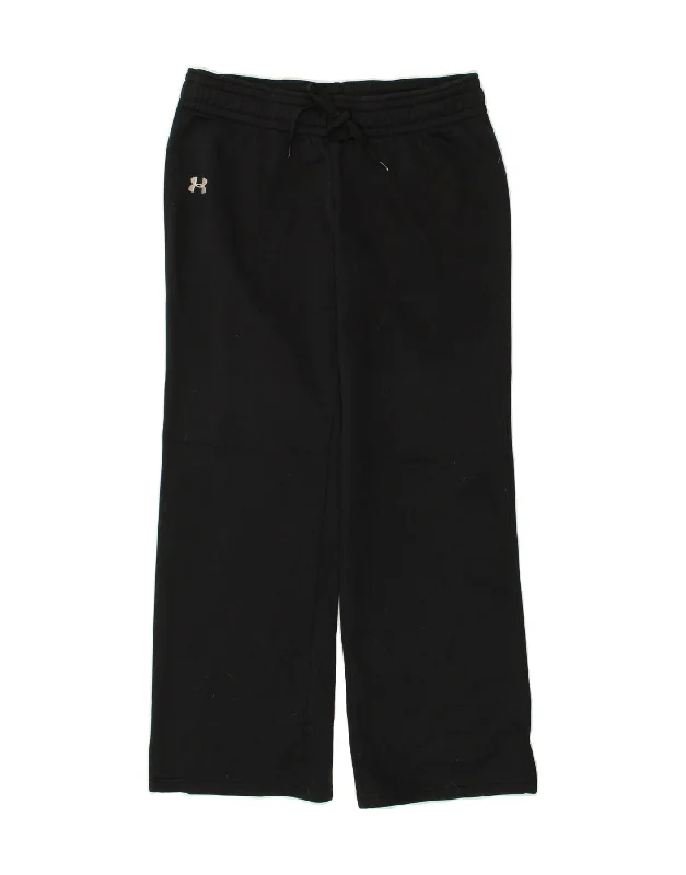 UNDER ARMOUR Womens Tracksuit Trousers UK 14 Medium Black Polyester