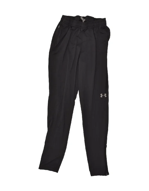 UNDER ARMOUR Womens Tracksuit Trousers UK 8 Small Black Polyester