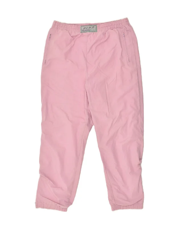 VINTAGE Womens Tracksuit Trousers Joggers W32 Large Pink Cotton Trousers Vintage Classic