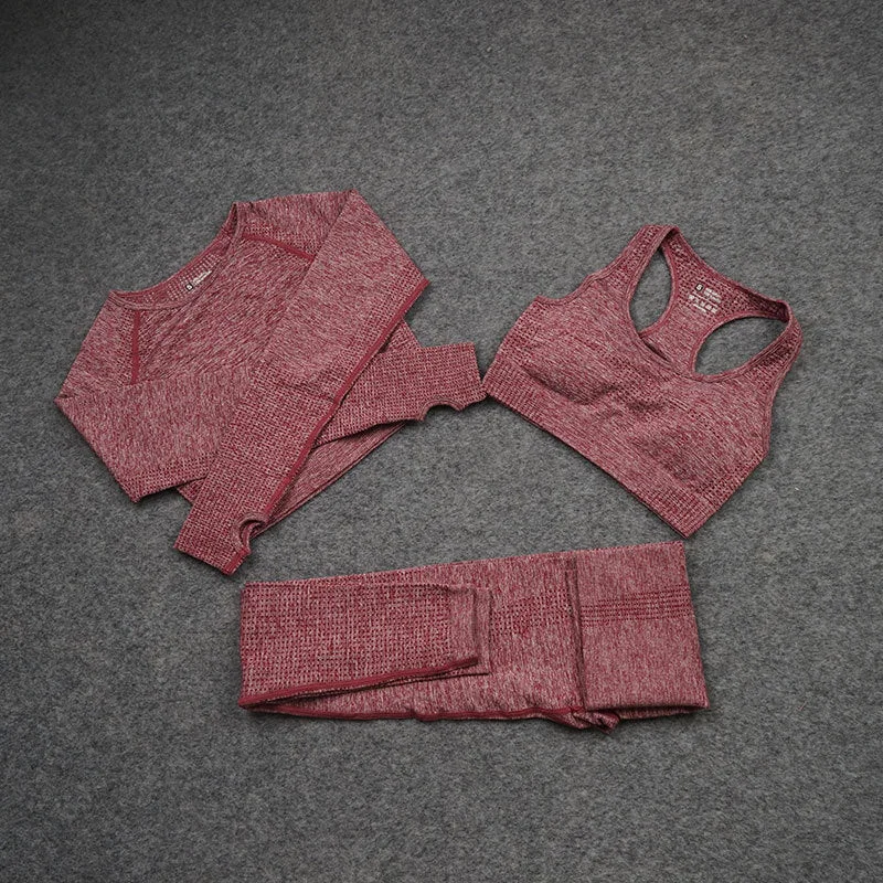 3Pcs-Wine red