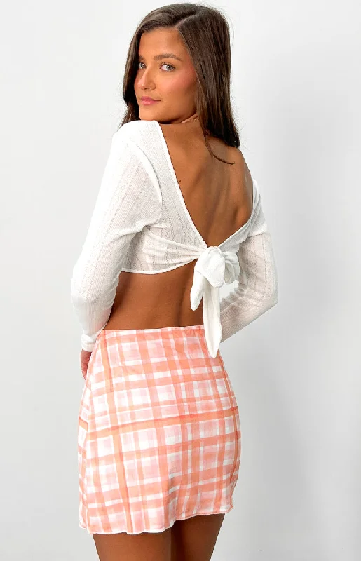 Ellie White Crop Top Cotton Fabric Linen Fabric Terry Fabric