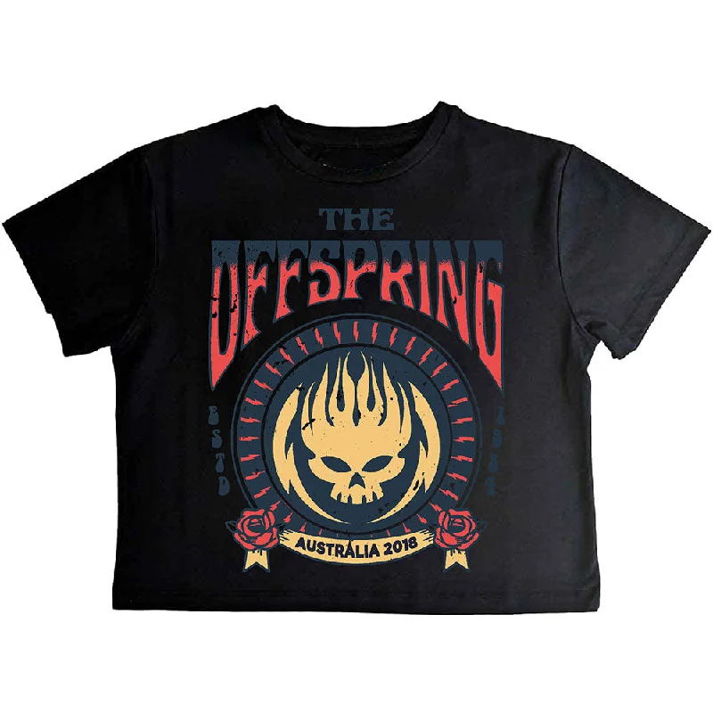 The Offspring | Official Ladies Band Crop Top | Australia 2018 Front Pockets Side Pockets Patch Pockets The Offspring | Official Ladies Band Crop Top | Australia 2018 Front Pockets Side Pockets Patch Pockets