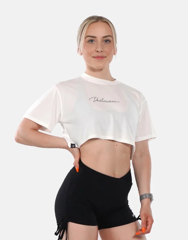 Beyond Soft Crop Top Chenille Brocade Lace