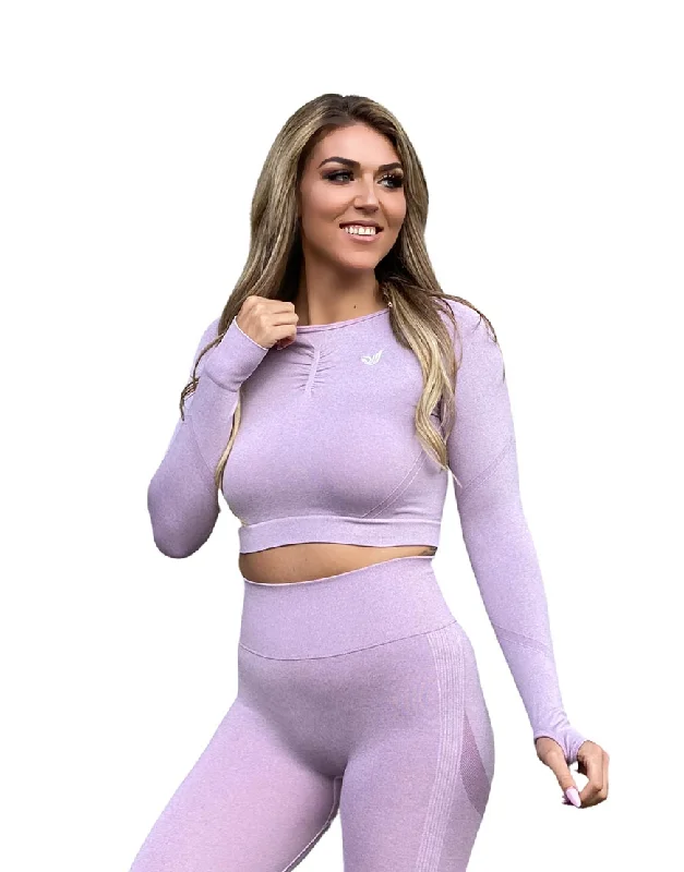 Luna Seamless Crop Top Handmade Hand-knitted Hand-woven