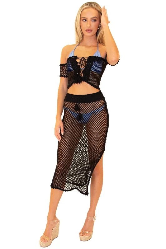 'Kylie' Cotton Mesh Crop Top Cotton Fabric Linen Fabric Terry Fabric