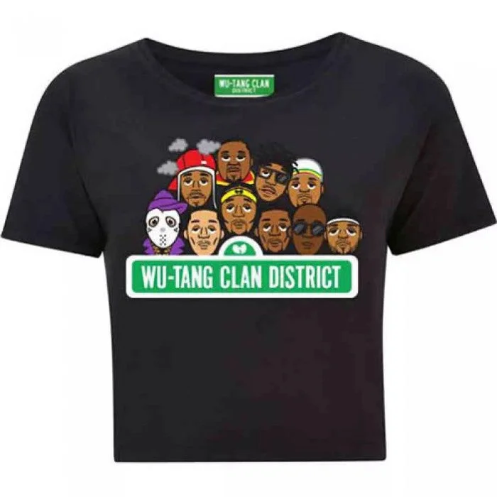 Wu-Tang Clan Womens/Ladies Sesame Street Crop Top Satin Blend Silk Blend Wool Blend