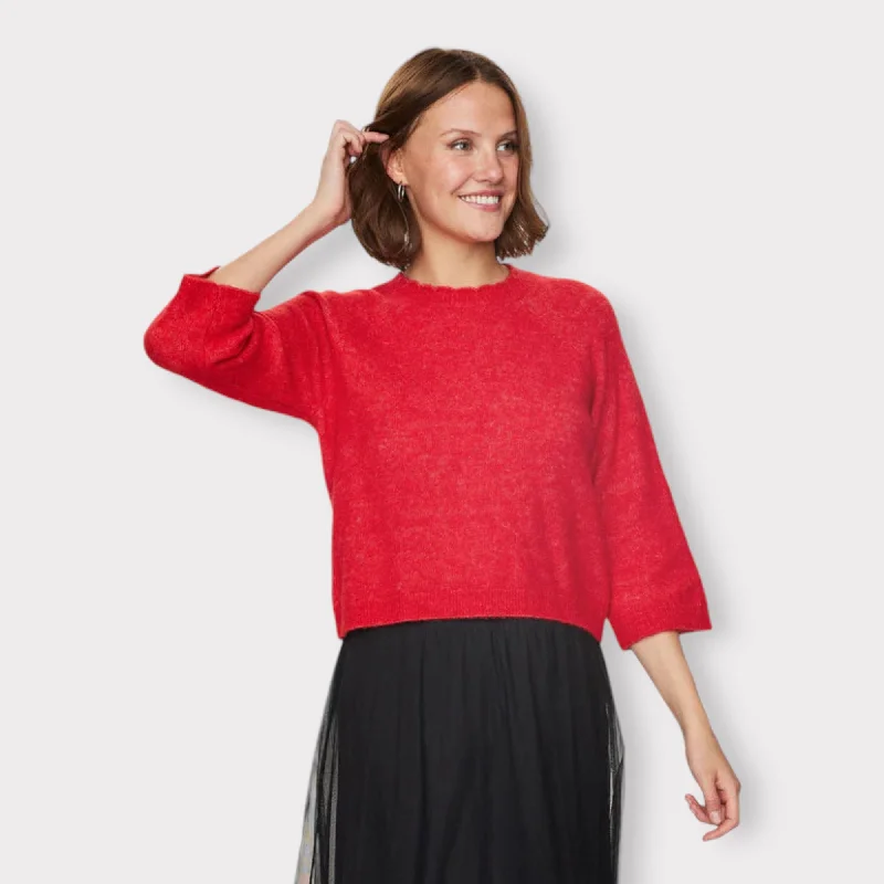 Numph Nuriette Selma Pullover High Risk Red