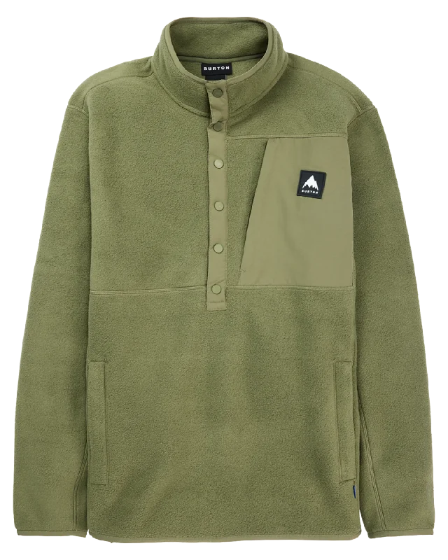 Burton Men's Cinder Fleece Pullover - Forest Moss Sheath Sleeve Elegant