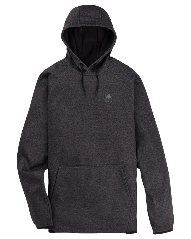 Burton Men's Crown Weatherproof Pullover Fleece - True Black Heather Blouson Sleeve Pullover