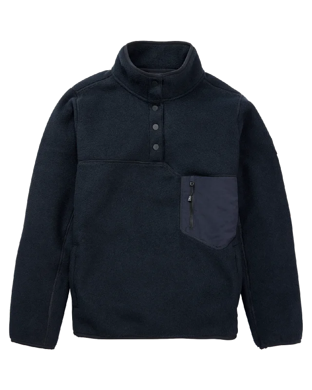 Burton Women's Cinder Fleece Pullover - True Black Puff Sleeve Stylish