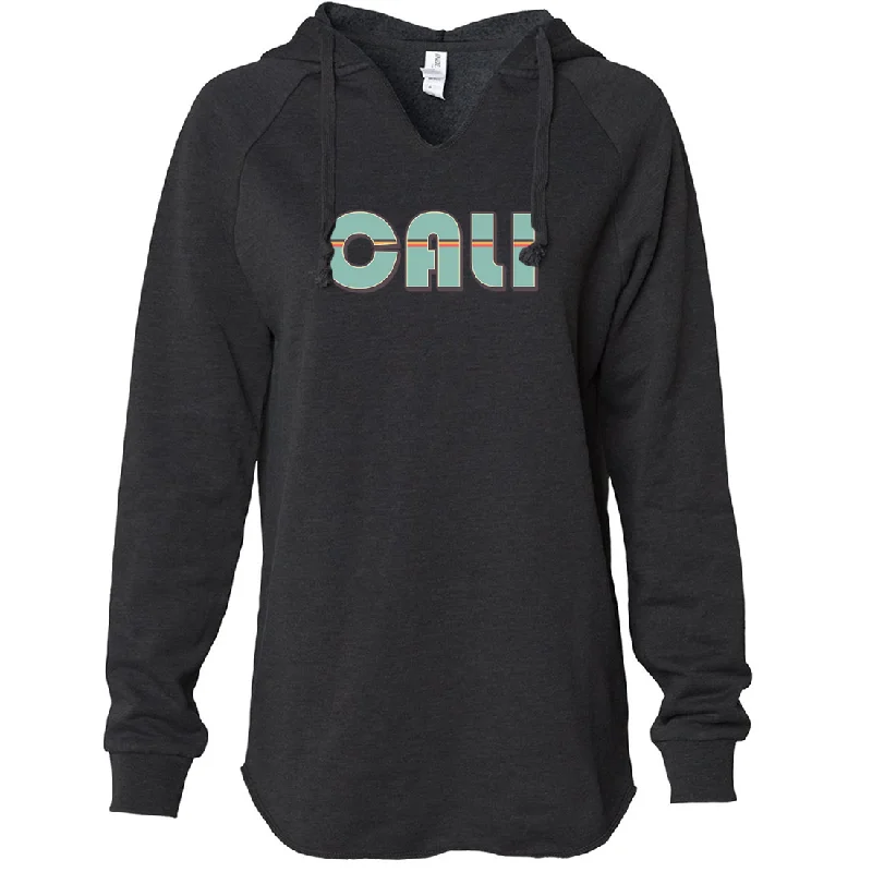 Cali 70's Radical Women's Soft Hooded Pullover Puff Sleeve Stylish