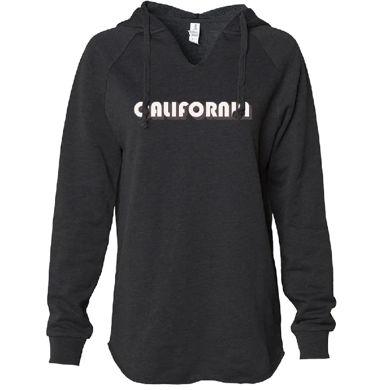 California 70's Women's Soft Hooded Pullover Slouchy Comfort Pullover