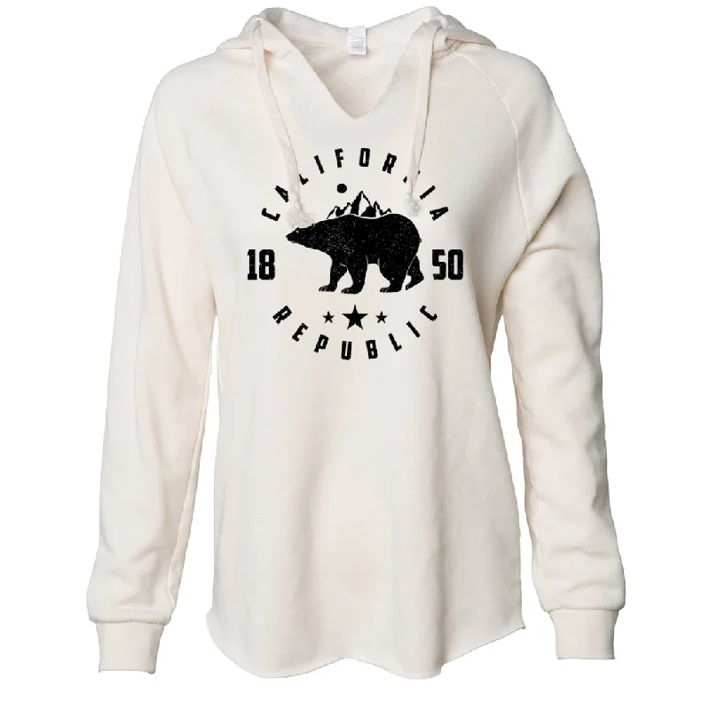 California Republic Mountains Women's Soft Hooded Pullover Turtleneck Warm Pullover