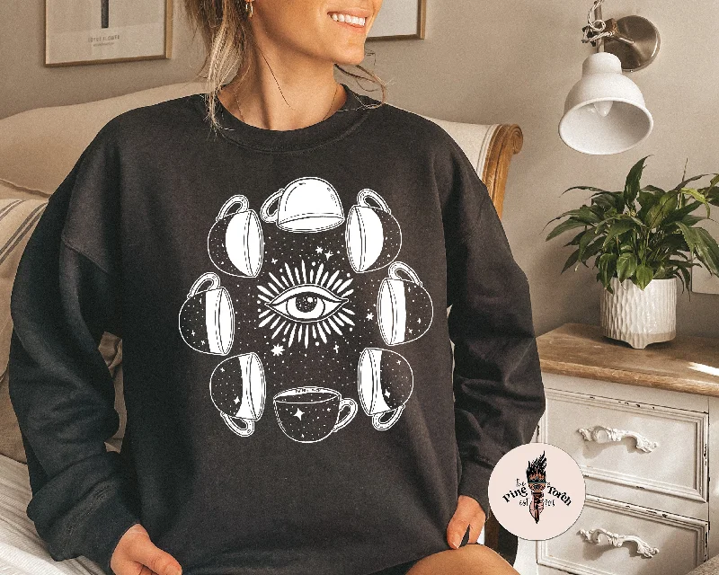MOON PHASE COFFEE // UNISEX PULLOVER Boyleg Sleeve Pullover