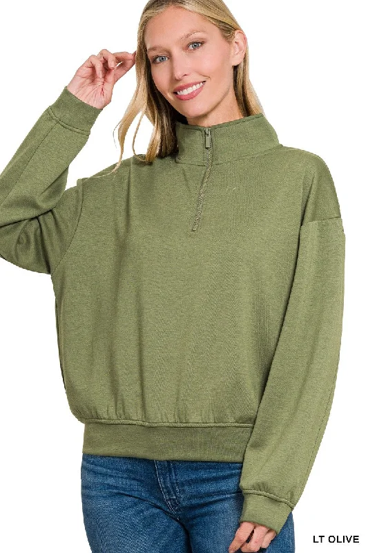 DOORBUSTER Scuba Half Zip Pullover- 2 Colors! Chenille Soft Sweater