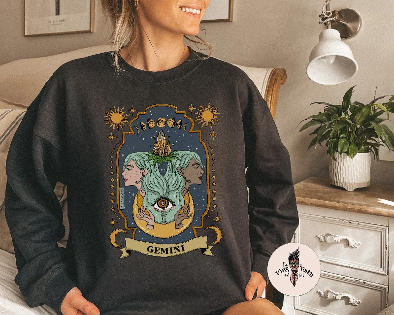 GEMINI // UNISEX PULLOVER V-Neck Stylish Pullover