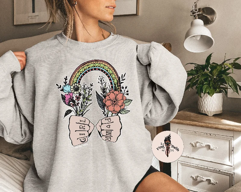 GIRL POWER // UNISEX PULLOVER Seamless Knit Pullover