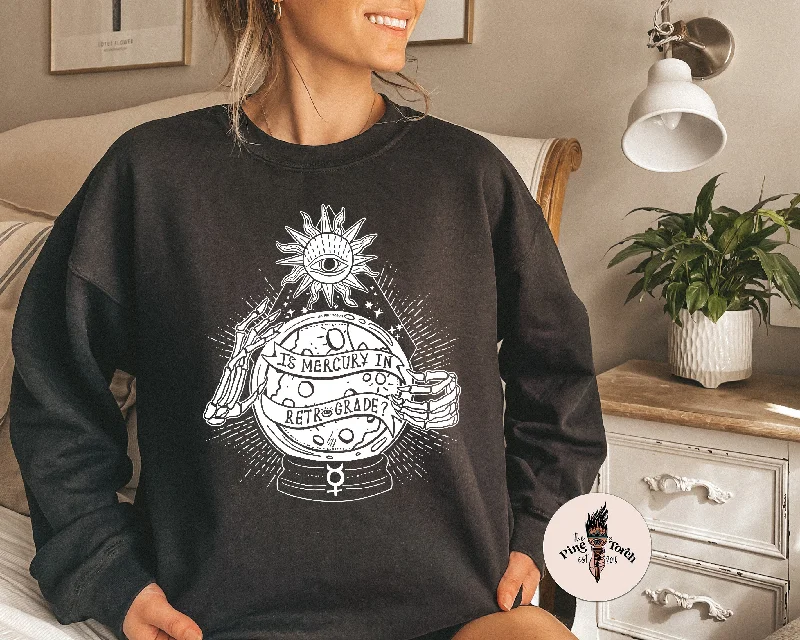 IS MERCURY IN RETROGRADE // UNISEX PULLOVER Shirred Sleeve Feminine