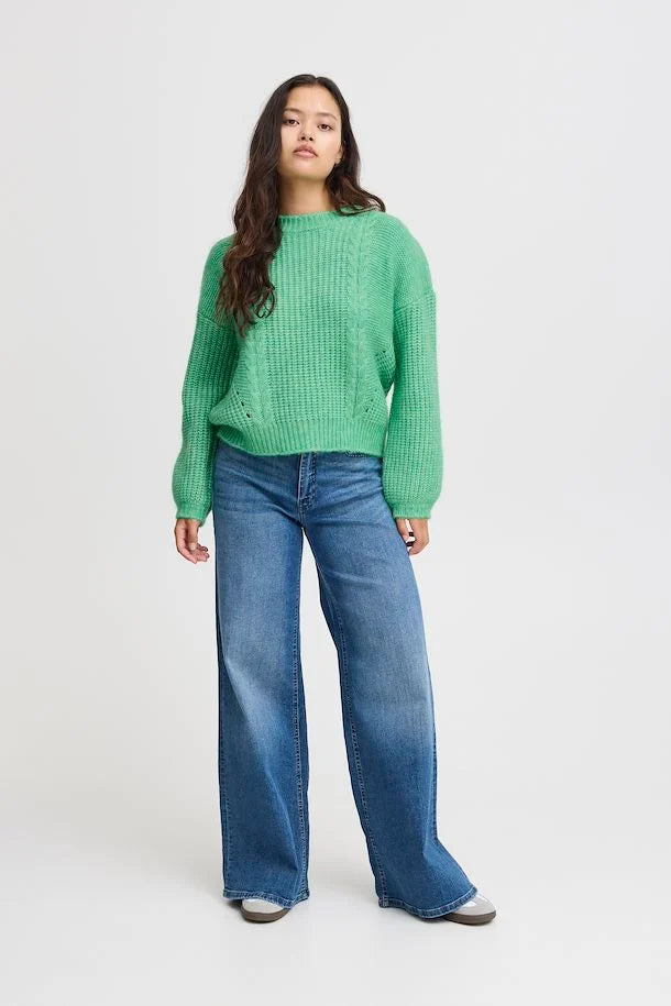 Lafia Knitted Pullover Ming Flare Sleeve Stylish