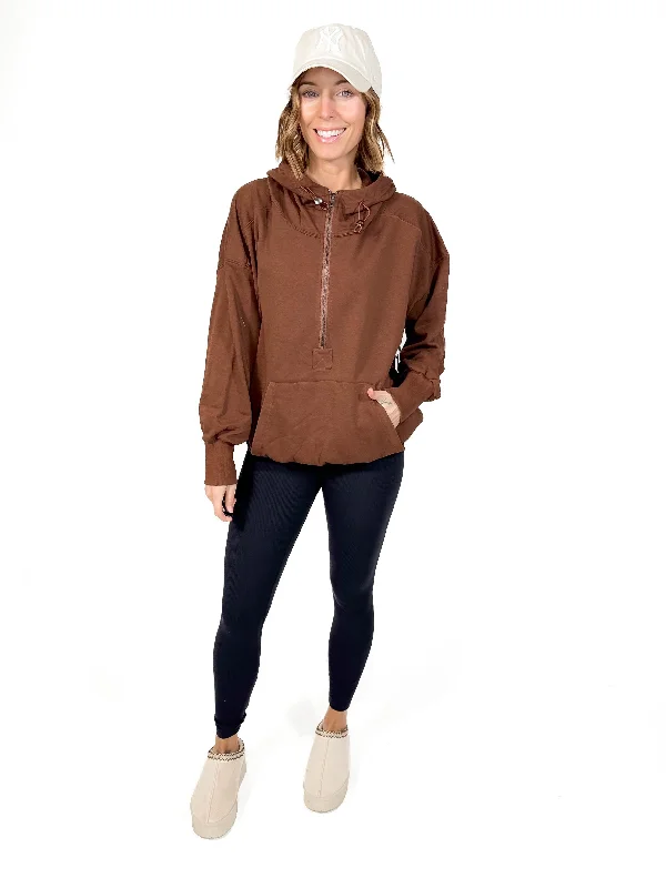 Kimberly Essential Pullover- CINNAMON Besom Neck Pullover
