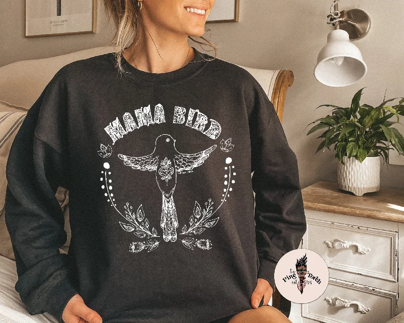 MAMA BIRD // UNISEX PULLOVER Peter Pan Collar