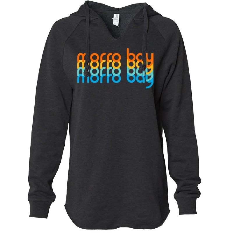 Morro Bay Stacked Women's Soft Hooded Pullover Leg Sleeve Comfort