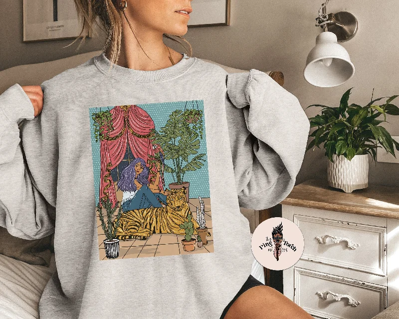 MY INNER JUNGLE // UNISEX PULLOVER One Shoulder Top